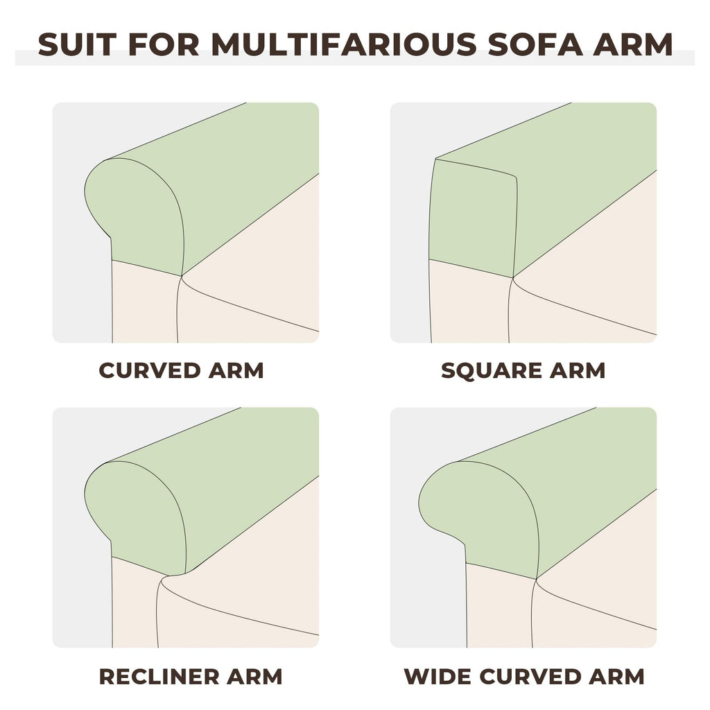 Taque Couch Arm Covers 2 Pcs Sofa Armrest Covers Stretch Couch,Armrest Cover for Chairs Scratch-Resistant Sofa Arm Cover Armchair Slipcovers,Avocado Green