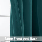 Yakamok Blackout Curtains for Bedroom 2 Panels Set 84 Inch Length Thermal Insulated Room Darkening Dark Black Out Drapery Grommet Window Treatments Drapes for Living Room,52x84, Dark Teal