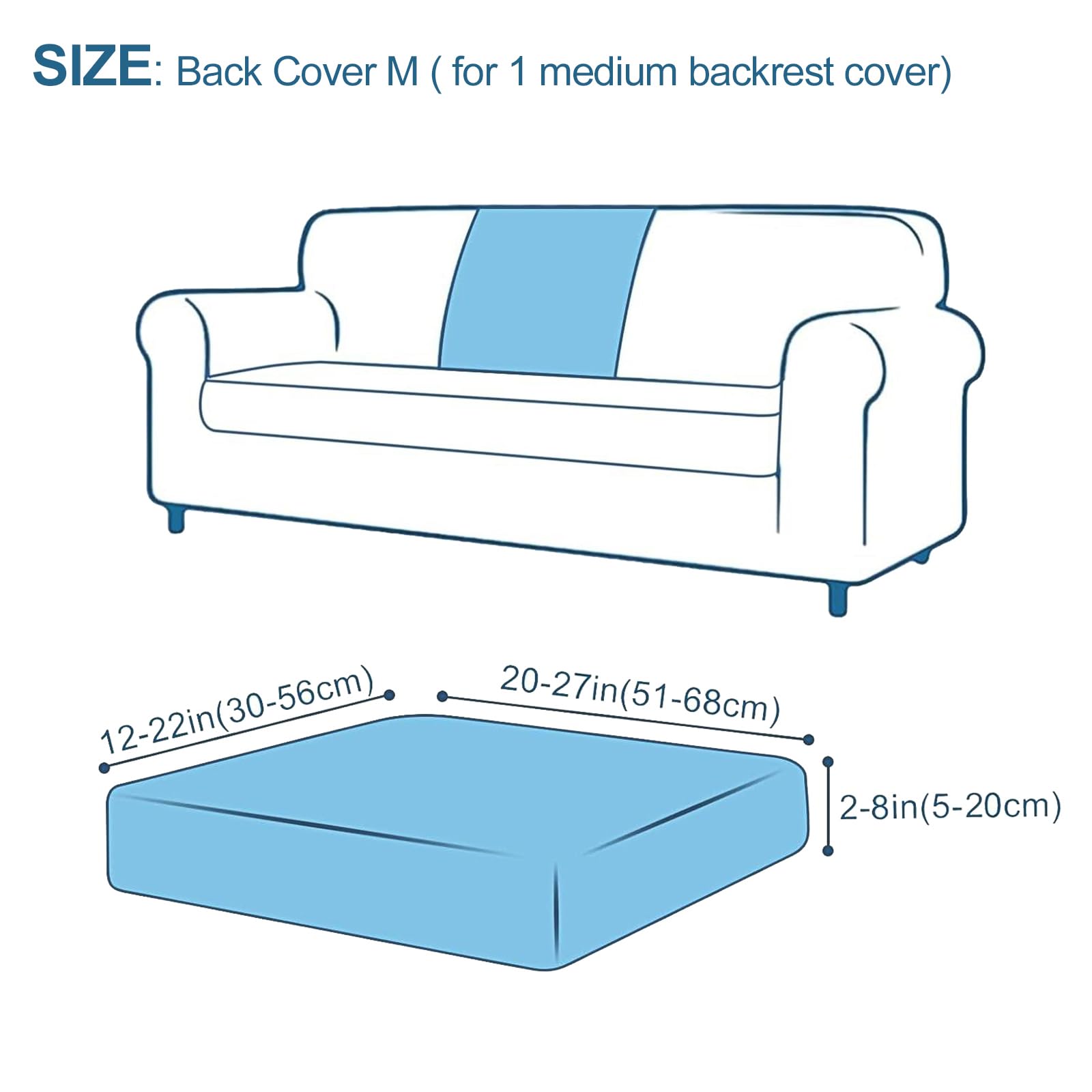 Smiry Couch Cushion Covers, Stretch Couch Covers for Sofa