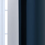 Yakamok Room Darkening Ombre Curtains 90 Inch Length, Navy Blue and Greyish White Thermal Insulated Gradient Color Curtains,Light Blocking Grommet Window Drapes for Bedroom,52 Inch Width,2 Panels