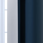 Yakamok Ombre Curtains Navy Blue and Greyish White for Living Room,70Wx84L