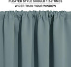 RYB HOME Cafe Blackout Curtains 24 inch Length, RV Curtains for Camper Windows, Mini Short Small Insulating Light UV Blocking Privacy Half Window Tiers, Width 42 by Length 24, Dusty Blue, 2 Panels
