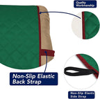 PureFit Reversible Quilted Sofa Cover, Water Resistant Slipcover Furniture Protector, Washable Couch Cover with Non Slip and Elastic Straps for Kids, Dogs, Pets (Small Recliner, Green/Red)