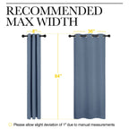 NICETOWN Triple Weave Thermal Insulated Ring Top Blackout Window Curtains for Guest Room (Stone Blue, Double Panels, 42 inches x 84 inches)