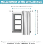 RYB HOME 54 inch Curtains for Living Room, Rod Pocket Thermal Insulated Small Window Drapes Room Darkening Shades for Bedroom Studio Dorm, W 42 x L 54 inch, Set of 2 Panels, Pure White