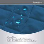 Easy-Going Sofa Slipcover Reversible Loveseat Sofa Cover Couch Cover for 2 Cushion Couch Furniture Protector with Elastic Straps for Pets Kids Dog Cat (Oversized Loveseat, PeacockBlue/Beige)