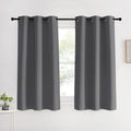 NICETOWN Grey Blackout Curtain Panels for Bedroom, 2 Panels, W42 x L60 inches, Grey, Thermal Insulated Grommet Top Blackout Draperies and Drapes