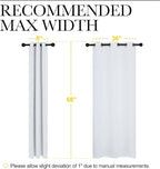 NICETOWN Room Darkening Draperies Curtains Panels, Window Treatment Thermal Insulated Grommet Room Darkening Curtains/Drapes for Bedroom (Greyish White, 2 Panels, 42 by 68)