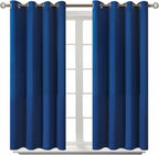 BGment Blackout Curtains for Bedroom - Grommet Thermal Insulated Room Darkening Curtains for Living Room, 52 x 45 Inch, 2 Panels, Royal Blue
