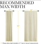 NICETOWN Blackout Curtains for Living Curtains, Window Treatment Thermal Insulated Solid Room Darkening Drape Panels for Patio Sliding Glass Door (Beige, Set of 2, 42 inches Width by 84 inches Length)