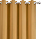 LEMOMO Mustard Yellow Thermal Blackout Curtains/52 x 54 Inch/Set of 2 Panels Room Darkening Curtains for Bedroom