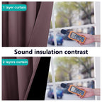 NICETOWN Dry Rose 100% Blackout Lined Curtains, 2 Thick Layers Completely Blackout Window Treatment Panels Thermal Insulated Drapes for Kitchen (1 Pair, 42" Width x 63" Length Each Panel)
