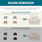 Turquoize 2 Piece Chair Covers for Living Room Armchair Couch Cover with Individual Cushion Covers Furniture Cover for Chairs Feature Jacquard Fabric (Chair, Ivory)