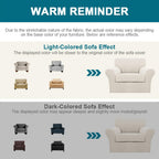Turquoize 2 Piece Chair Covers for Living Room Armchair Couch Cover with Individual Cushion Covers Furniture Cover for Chairs Feature Jacquard Fabric (Chair, Ivory)