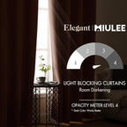 MIULEE Blackout Curtains for Bedroom Living Room Thermal Insulated Room Darkening Mocha Grommet Top Solid Light Blocking Drapery Set of 2 Window Panels 52 x 84 Inches, Cappuccino Brown