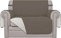 Easy-Going Reversible Couch Cover, Oversized Chair, Taupe/Ivory