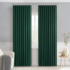 MIULEE Christmas Hunter Green Back Tab Blackout Curtains 90 Inches Long 2 Panels Set for Living Room Bedroom, Rod Pocket/Pinch Pleat Thermal Insulated Room Darkening Pleated Light Blocking Drapes