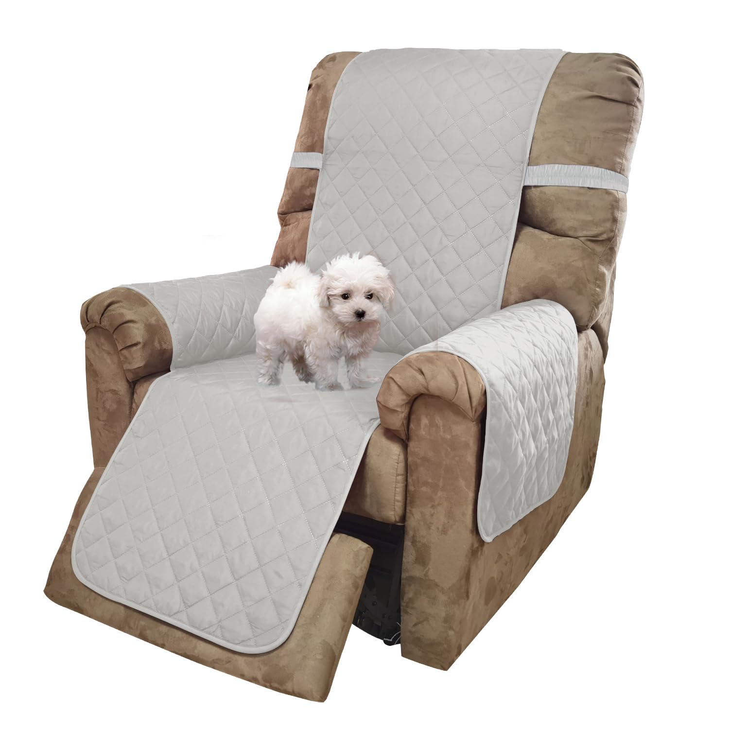 U-NICE HOME Reversible Recliner Chair Covers, Light Grey