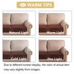H.VERSAILTEX Velvet Stretch Couch Cushion Cover Plush Cushion Slipcover for Chair Loveseat Sofa Cushion Furniture Protector Seat Cushion Sofa Cover (3 Piece Sofa Cushion Covers, Burnt Brick)