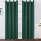 LEMOMO Blackout Curtains 52 x 90 Inch Long Dark Green Curtains Set of 2 Panels Room Darkening Curtains for Bedroom and Living Room