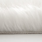 MIULEE Fluffy Area Rug 2'x3' Cloud Faux Fur Sheepskin Rug for Bedroom White