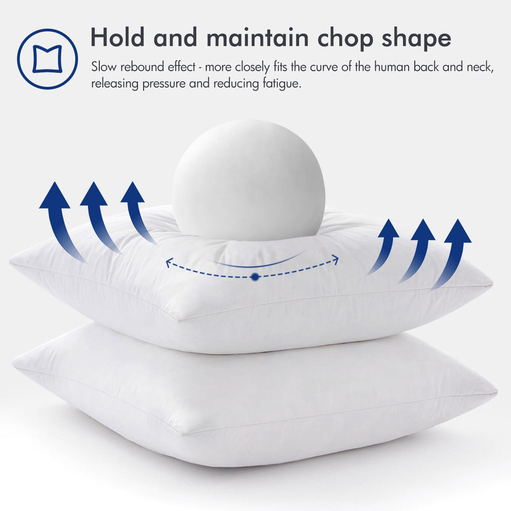 MIULEE Feather Pillow Insert 12x20, Throw Pillow with Cotton Cover