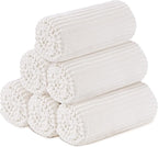 Buryeah 6 Pcs Flannel Throw Blanket Bulk 50 x 60 in Sleepover Blanket Outdoor Wedding Throw Lightweight, Oeko-tex Standard 100 Certified for Sofa Homeless Gifts (Cream White)