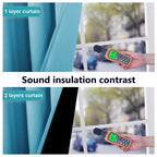 NICETOWN 100% Blackout Curtains 84 inches Long, Pair of Energy Smart & Noise Blocking Out Drapes for Baby Room Window, Thermal Insulated Guest Room Lined Window Dressing(Teal Blue, 52 inches Wide)