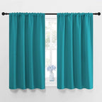NICETOWN Peacock Blue Blackout Curtains Panels for Window, Thermal Insulated Rod Pocket Blackout Drapes/Draperies for Living Room (2 Panels, W42 x L48 inches)