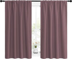 NICETOWN Kitchen Curtains, Short Blackout Curtains & Drapes, Home Decoration Privacy Thermal Insulated Curtains for Unicorn Theam Room (Dry Rose, 42" Wide, 54" Long, 2 PCs)