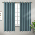 BGment Stone Blue Blackout Curtains for Bedroom 63 Inch Long - 2 Panels