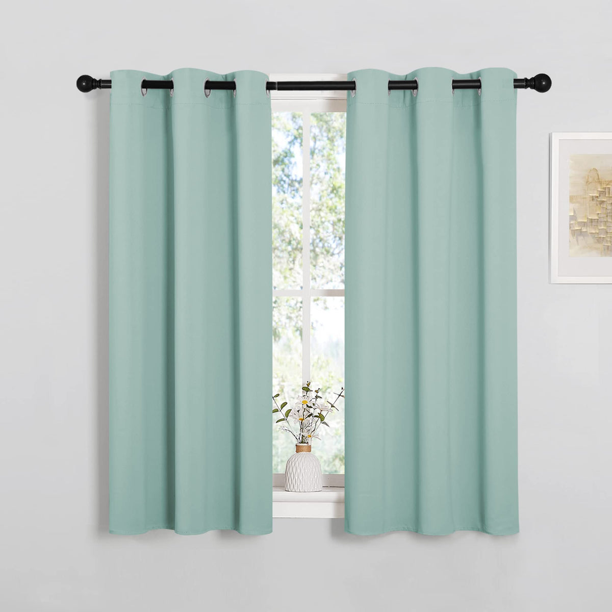 NICETOWN White Light Blocking Curtains for Bedroom 34" w x 45" L 2 Panels