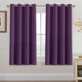 H.VERSAILTEX Blackout Curtains 63 Inch Length Purple Drapes Curtains Elegant for Living Room, Thermal Insulated Small Curtain for Winter/Christmas Holiday, Grommet Top, One Panel, 52" W x 63" L