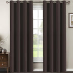 H.VERSAILTEX Brown Blackout Curtains for Living Room 90 Inches Length, Blackout Curtains for Bedroom Curtains & Drapes Thermal Insulated Drapes - Chocolate Brown, 1 Panel, 52" W x 90" L