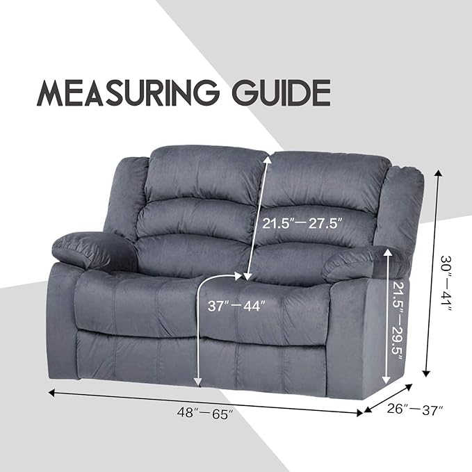 ULTICOR Reclining Love Seat Slipcover, 48" - 65" L, 6-Piece Velvet Stretch Loveseat Reclining Sofa Covers, 2 seat Love seat Recliner Cover, Thick, Soft, Washable (Burgundy - Wine)