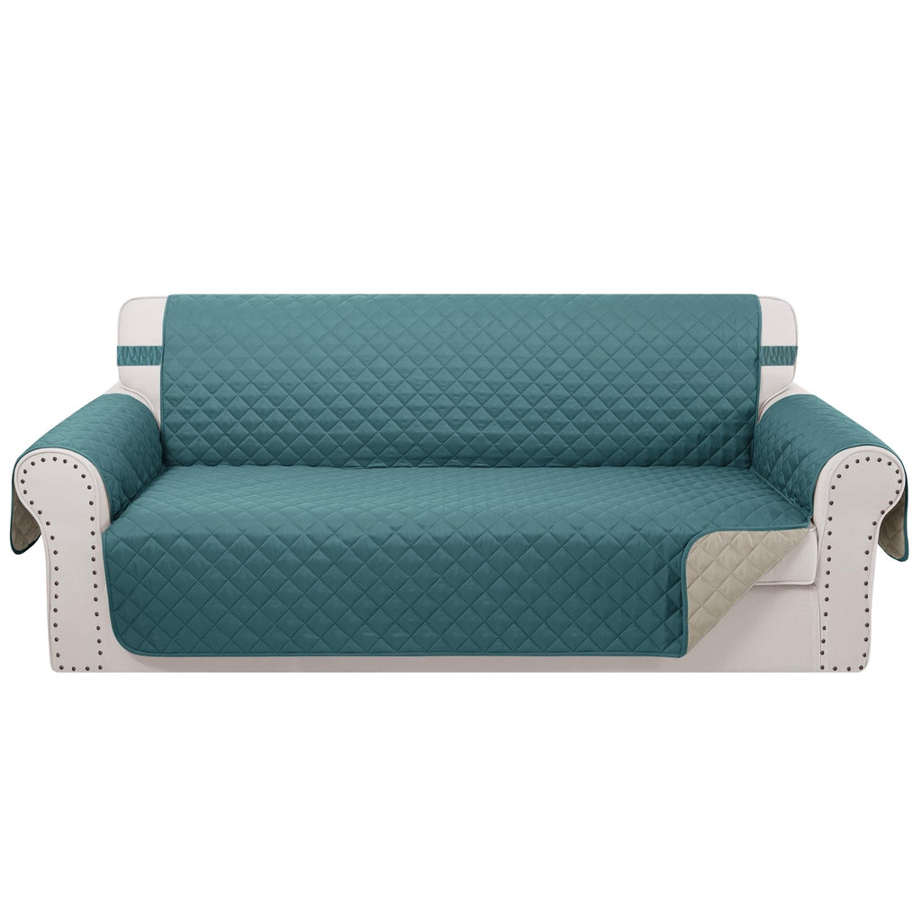 Luxshare Home Reversible 4 Seater Sofa Cover 91" Large, Sofa, Blue/Beige