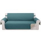 Luxshare Home Reversible 4 Seater Sofa Cover 91" Large, Sofa, Blue/Beige