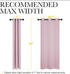 NICETOWN Blackout Draperies Curtains for Girls Room, Nursery Essential Thermal Insulated Grommet Top Blackout Panels (Lavender Pink, 1 Pair, 34 x 84 inches)