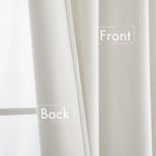 MIULEE Velvet Curtains 108 inches - Luxury Curtains for Bedroom Living Room Thermal Insulated Super Soft Room Darkening Window Drapes Rod Pocket & Back Tab, White, W52 x L108 inches, 2 Panels