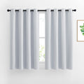NICETOWN Room Darkening Curtains for Living Room - Window Treatment Thermal Insulated Grommet Darkening Panels/Drapes for Bedroom (Light Grey=Greyish White, 2 Panels, 52 by 45)