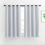 NICETOWN Room Darkening Curtains for Living Room - Window Treatment Thermal Insulated Grommet Darkening Panels/Drapes for Bedroom (Light Grey=Greyish White, 2 Panels, 52 by 45)