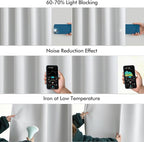 MIULEE Back Tab Light Blocking Curtains 102 Inch Long 2 Panels Set for Living Room Bedroom, Greyish White Rod Pocket/Pinch Pleated Thermal Insulated Room Darkening Floor to Ceiling Blackout Drapes