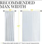 NICETOWN Bedroom Window Curtain Panels - Window Treatment Thermal Insulated Rod Pocket Room Darkening Curtains/Drapes for Patio Door (Greyish White, 2 Panels, 70 in x 95 in (W x L))