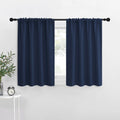 NICETOWN RV Blackout Curtains for Camper Windows, Kitchen Curtains, Short Blackout Curtains & Drapes, Thermal Insulated Rod Pocket Window Treatment Draperies for Nursery (Navy, 34" x 30", Set of 2)