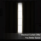 LEMOMO Blackout Curtains 52 x 90 inches Long Khaki Curtains Set of 2 Panels Thermal Insulated Room Darkening Curtains for Bedroom