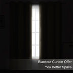 LEMOMO Blackout Curtains 52 x 84 inches Long Khaki Curtains Set of 2 Panels Thermal Insulated Room Darkening Curtains for Bedroom