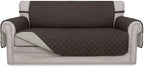 Easy-Going Sofa Slipcover Reversible Loveseat Sofa Cover Couch Cover for 2 Cushion Couch Furniture Protector with Elastic Straps for Pets Kids Dog Cat (Oversized Loveseat, Chocolate/Beige)