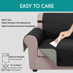 U-NICE HOME Reversible Oversized 28''Chair Covers, Black/Grey