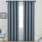 Yakamok Room Darkening Curtains 52x96 inch Length Stone Blue-Living Room