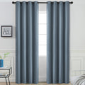 Yakamok Room Darkening Curtains 52x90 inch Length Stone Blue-Living Room